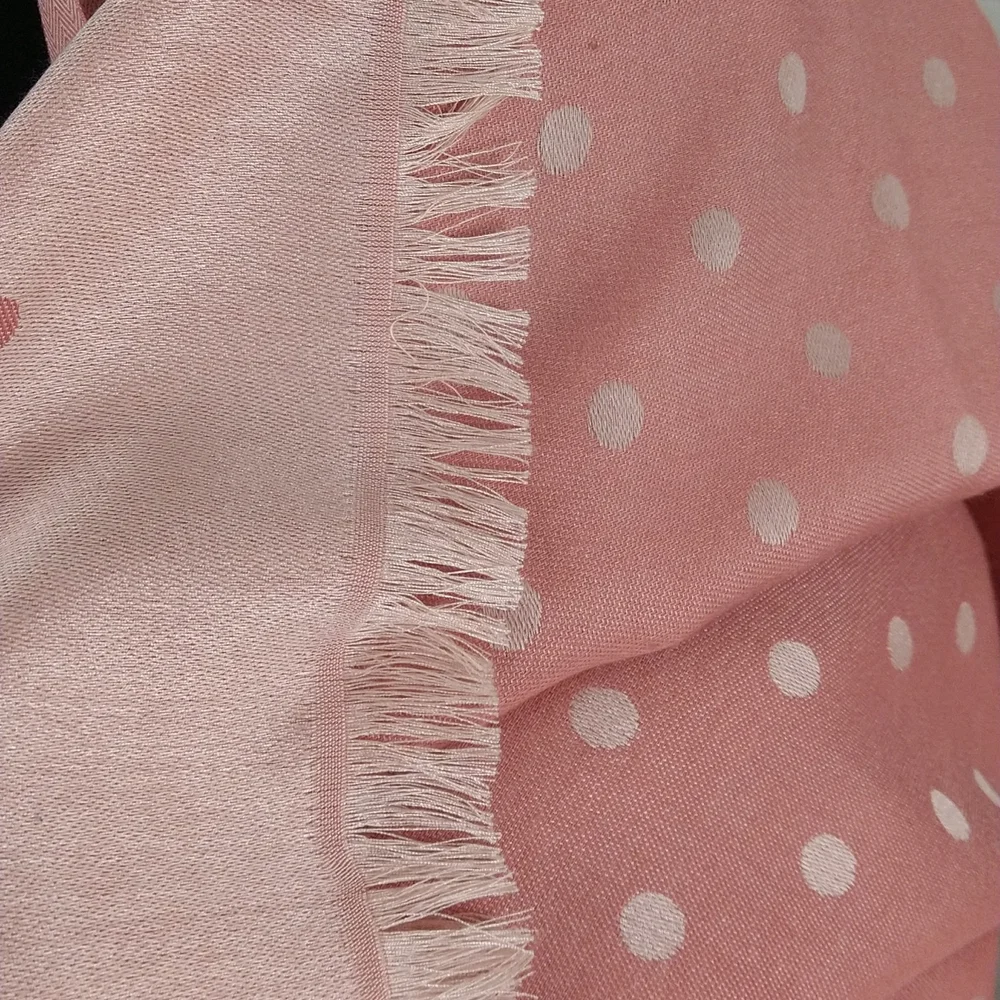 NWOT Pink Polkadot Pashmina